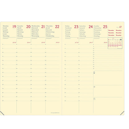 Agenda settimanale Affari Prestige ML 2027 - 10 x 15 cm - silk nero - Quo Vadis