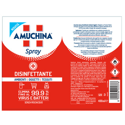 Spray disinfettante Amuchina ambienti oggetti e tessuti 400ml – Amuchina Professional