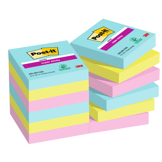 Post it Super Sticky colori Cosmic 3 formati 3M