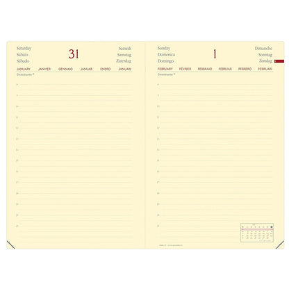 Agenda giornaliera Daily 21 Prestige 2027 - 13 x 21 cm - copertina Silk - nero - Quo Vadis