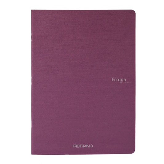 Quaderno ecoqua original pm - a4 - 5mm - 40 fogli - 90gr - vino - fabriano
