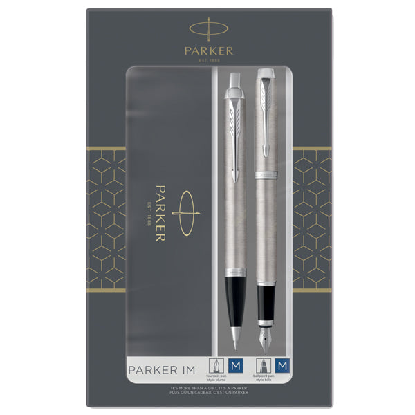 Gift Set Parker IM – Stilografica + Penna a Sfera Stainless Steel