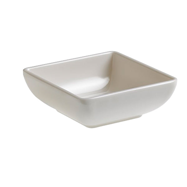 Ciotolina quadrata fingerfood - 7,5 x 7,5 x 2,7 cm - melamina - bianco e nero  Leone