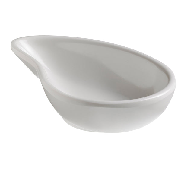 Ciotolina a goccia finger food - 10 x 6,5 x 2,4 cm - melamina - bianco  e nero Leone