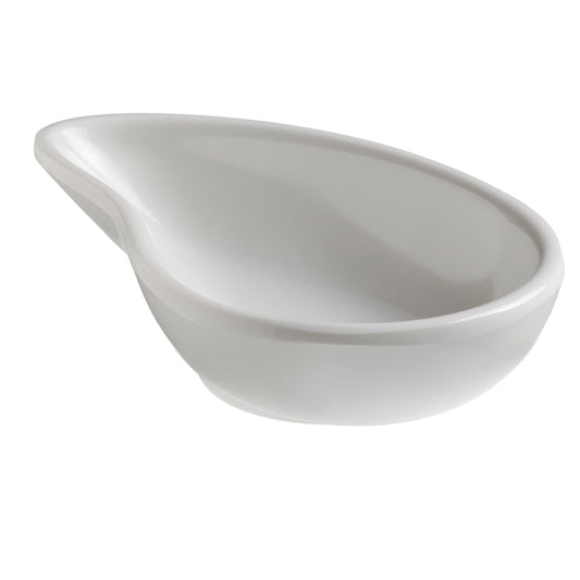 Ciotolina a goccia finger food - 10 x 6,5 x 2,4 cm - melamina - bianco  e nero Leone