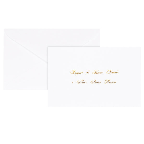 BIGLIETTI REX SADOCH NATALE BIANCO STAMPA ORO 9X14