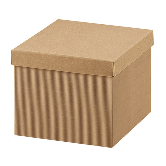 Scatola regalo con coperchio in cartone onda avana 40 x 28,5 x 24 cm – 2 pezzi – Scotton