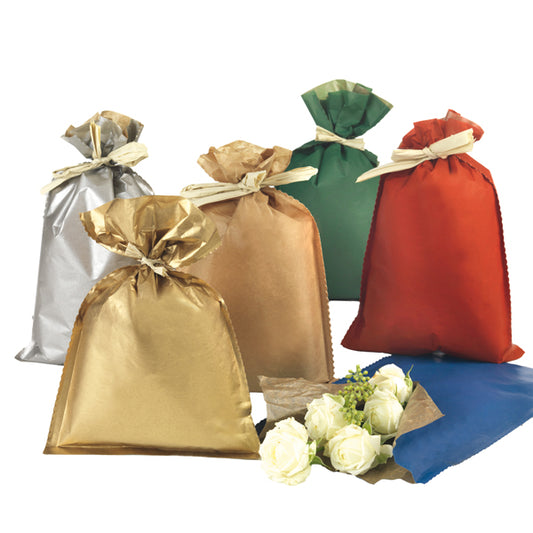 BUSTE REGALO NATALE IN CARTA 5 COLORI ASSORTITI