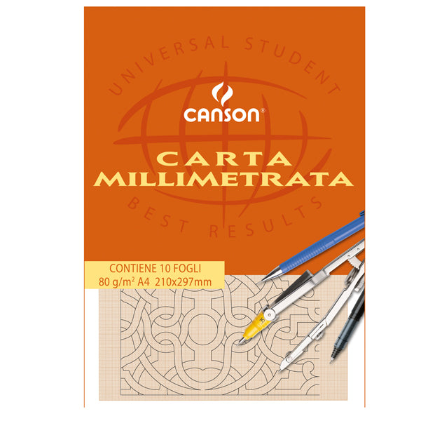 MATERIALE SCOLASTICO-COD C200005812- CARTA MILLIMETRATA- CONF. 10 FOGLI