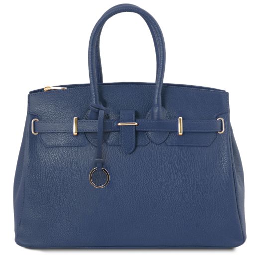 Borsa a Mano TL Bag – Pelle Martellata | Accessori Oro | 39x28x18 cm - Tuscany Leather