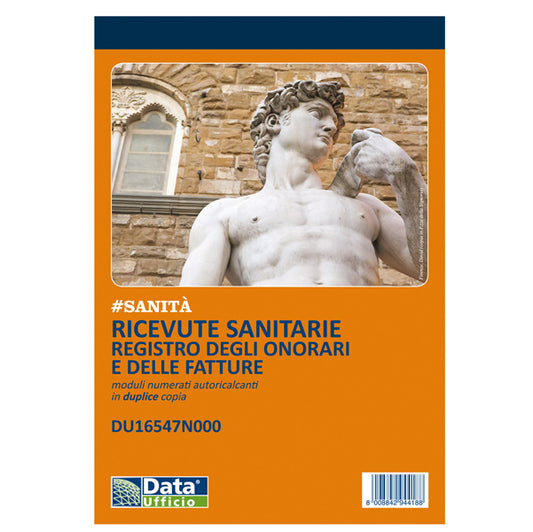 MODULISTICA- COD DU16547N000- BLOCCO RICEVUTE SANITARIE NUMERATE 50/50