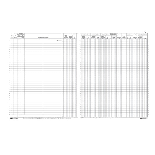 MODULISTICA-COD E2116N- REGISTRO IVA ACQUISTI 22 PG NUMERATE - 31x24,5