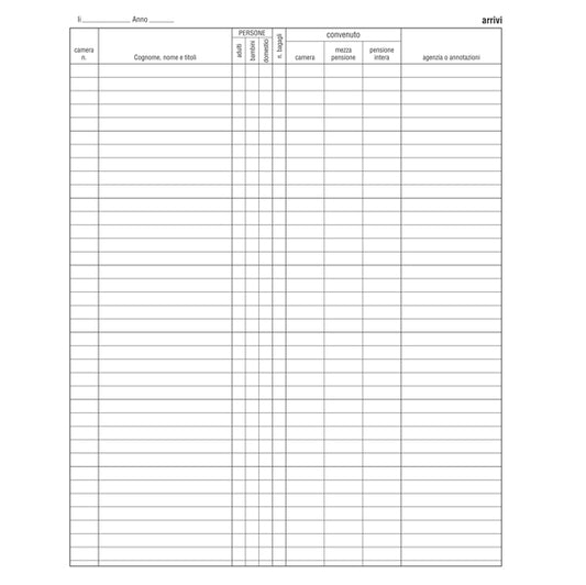 MODULISTICA-COD E2839- REGISTRO ARRIVI E PARTENZE 46 FOGLI