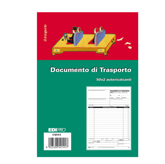 MODULISTICA-COD E5214C- BLOCCO DDT 2 COPIE- 15x21