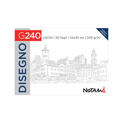Album da Disegno Notami 24x33 cm – 20 Fogli 220 g/m² | Finitura Liscia o Ruvida