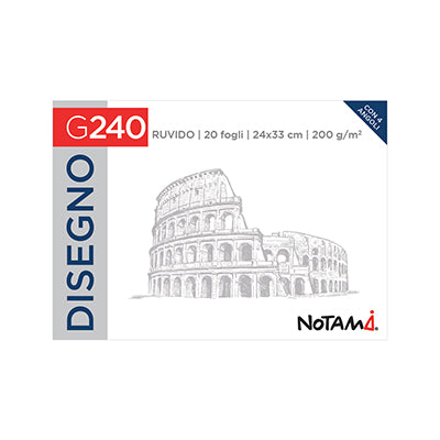Album da Disegno Notami 24x33 cm – 20 Fogli 220 g/m² | Finitura Liscia o Ruvida