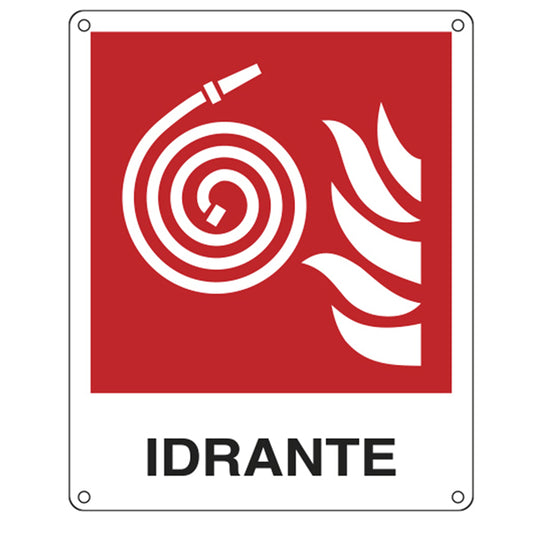 Cartello Segnalatore – Idrante – Alluminio – 25x31 cm