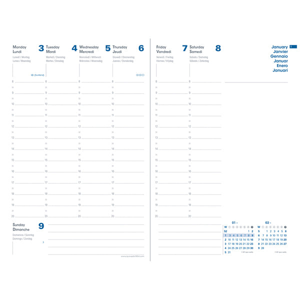AGENDA QUO VADIS SETTIMANALE 16x24  MINISTRO EQUOLOGY 2026