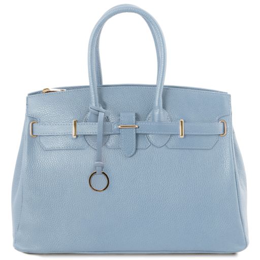 Borsa a Mano TL Bag – Pelle Martellata | Accessori Oro | 39x28x18 cm - Tuscany Leather