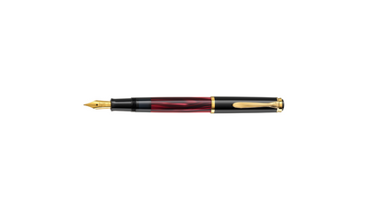 Stilografica M200 Red Marbled Special Edition 2025 Pennino Acciaio Dorato Caricamento a Stantuffo – Pelikan
