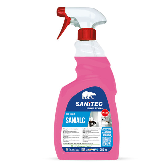 DETERGENTE SANITEC MULTISUPERFICIE ALCOLICO TRIGGER 750 ML.