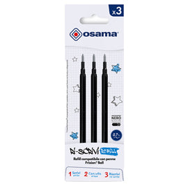 Refill “Riscrivi” per Penna Cancellabile Frixion 0,7 mm – Blister 3 Pz. | Osama