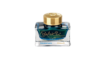Stilografica M200 Golden Lapis Special Edition Resina Blu Satinata Finiture Oro Set con Inchiostro – Pelikan