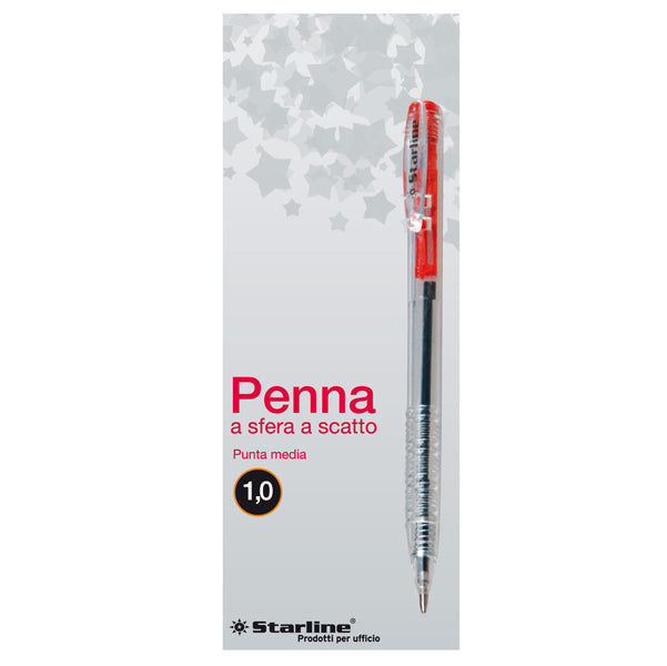 SCRITTURA-COD STL1005- PENNA A SFERA A SCATTO STARLINE 1.0 CF.20 PZ.