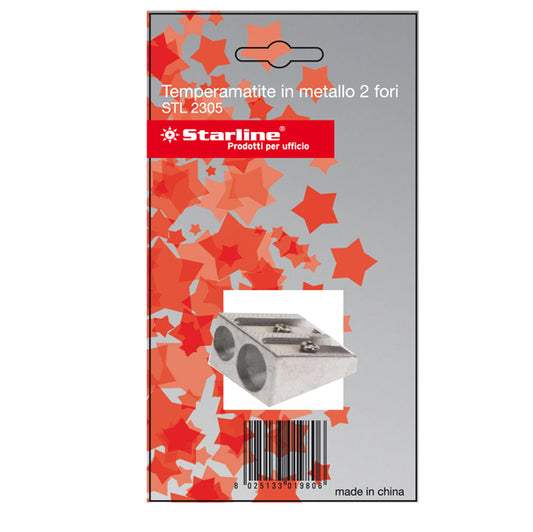 SCRITTURA E ACCESSORI-COD STL2305- TEMPERAMATITA METALLO 2 FORI-