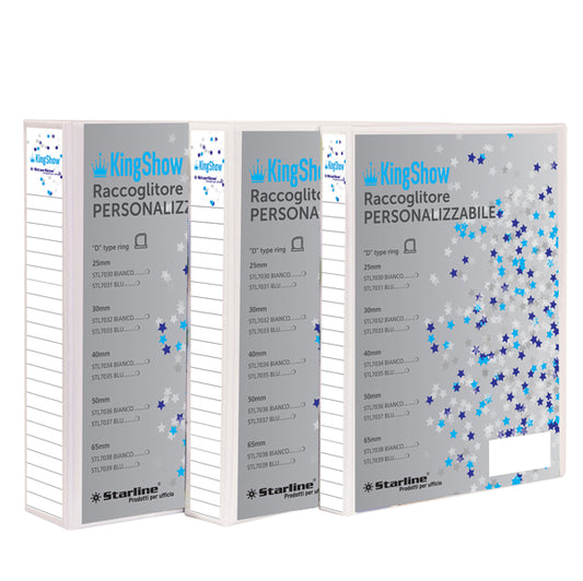 RACCOGLITORE  STARLINE PERSONALIZZABILE A4  4 ANELLI DIAM 30 COLORE BIANCO