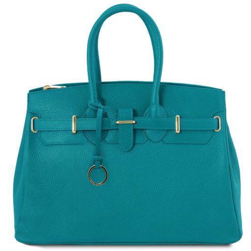 Borsa a Mano TL Bag – Pelle Martellata | Accessori Oro | 39x28x18 cm - Tuscany Leather
