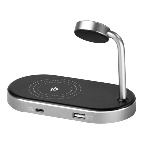 Supporto di ricarica 3-in-1 Verbatim WCS-02 wireless e USB-A