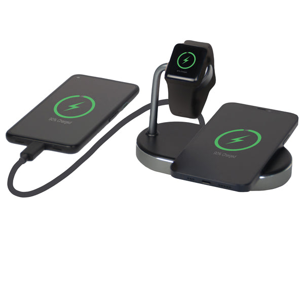 Supporto di ricarica 3-in-1 Verbatim WCS-02 wireless e USB-A