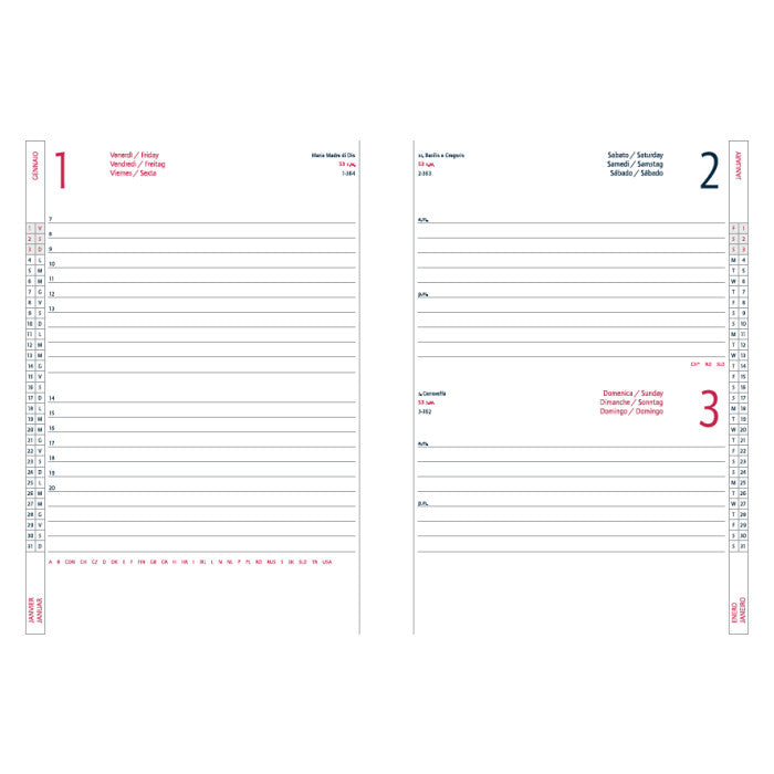Agenda giornaliera 15x21 S/D abbinati Alfa 2027 – Intempo