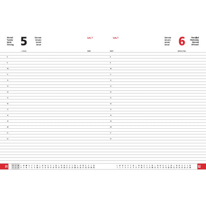 Agenda giornaliera A4 21x30 S/D separati Alfa 2027 – Intempo