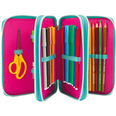 Astuccio 3 zip con corredo Mermaid - GoPop