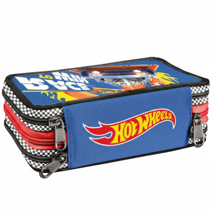 Astuccio 3 zip con corredo Hot Wheels