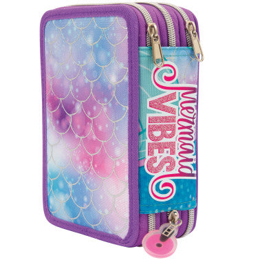 Astuccio 3 zip con corredo Mermaid - GoPop