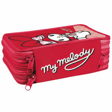 Astuccio 3 zip con corredo My Melody