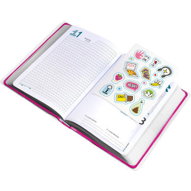 Diario agenda 16 mesi Easy 12,5x16,5 Be-You Fuxia 2026-2027