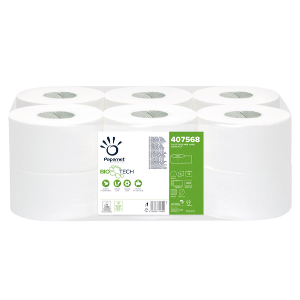 Carta igienica Mini Jumbo Bio Tech 2 veli 150 mt conf. 12 rotoli – Papernet