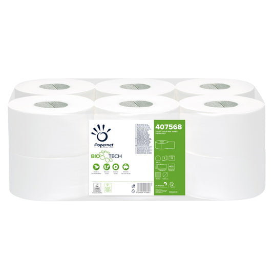 Carta igienica Mini Jumbo Bio Tech 2 veli 150 mt conf. 12 rotoli – Papernet