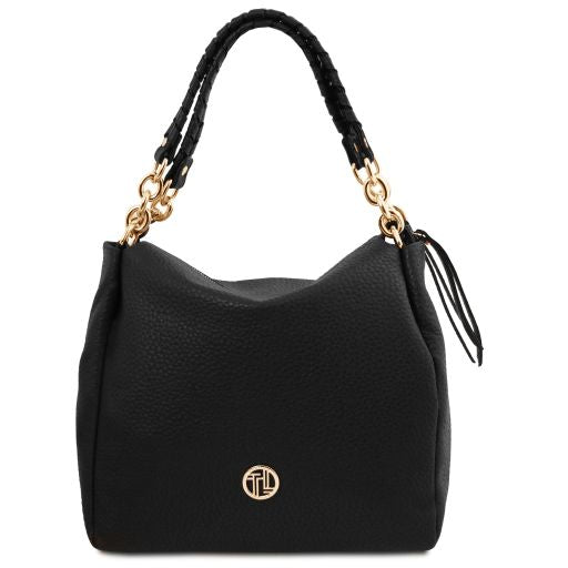 Borsa Shopping Amy – Pelle Martellata Morbida | 31x29x14,5 cm | Everyday - Tuscany Leather