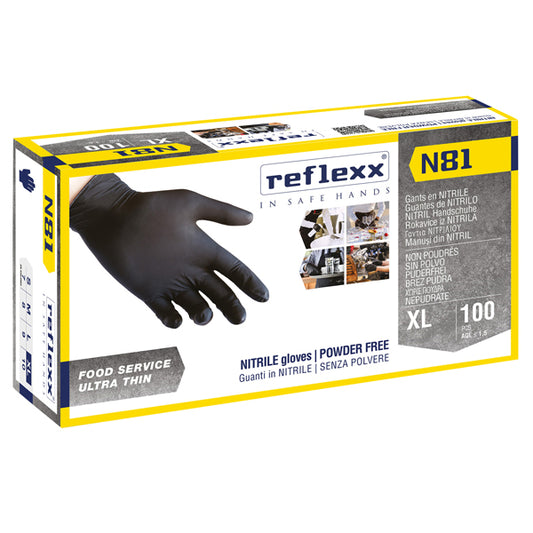 GUANTI REFLEXX NITRILE N81 CONFEZIONE 100 PEZZI