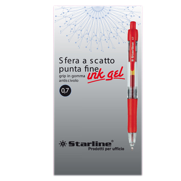 Roller Gel a Scatto Punta 0,7 mm Inchiostro Gel 3 Colori Conf. 12 pz | Starline