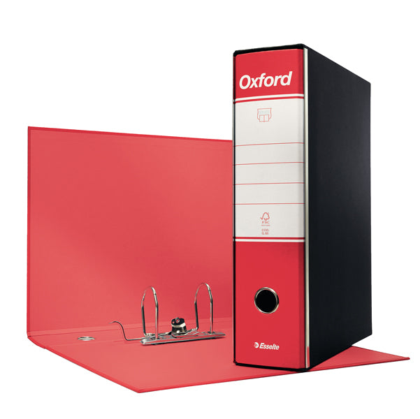 Registratore Oxford G85 Dorso 8 cm Protocollo 9 Colori FSC Made in Italy Conf. 6 pz - Esselte