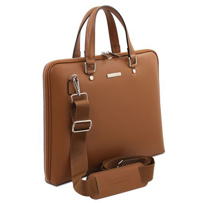 Borsa Business Verona – Pelle Saffiano | 2 Scomparti | Semi-rigida - Tuscany Leather