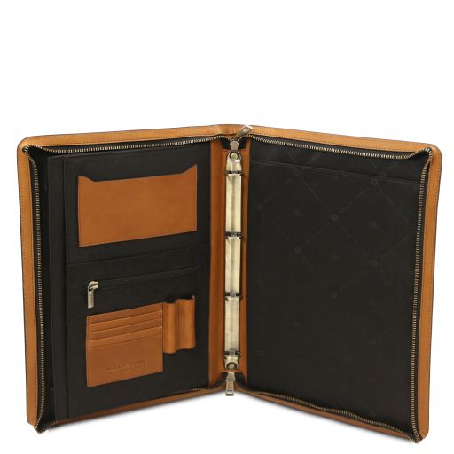Portadocumenti in Pelle con anelli formato A4 - Tuscany Leather