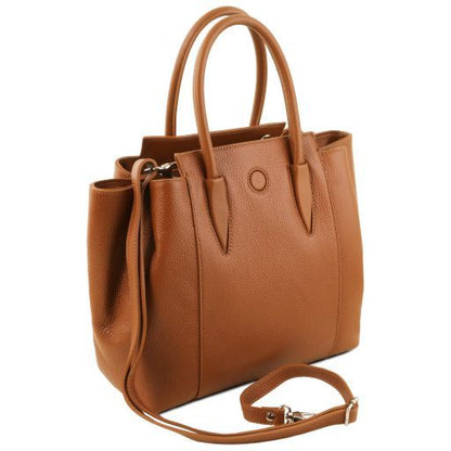 Borsa Tote Tulipan – Pelle Martellata | Notebook 13,3" | 3 Scomparti - Tuscany Leather