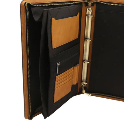 Portadocumenti in Pelle con anelli formato A4 - Tuscany Leather